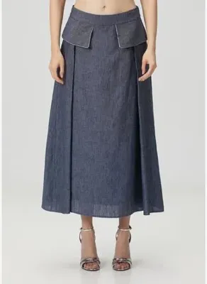 Maraliana Atlas Linen Midi Etek