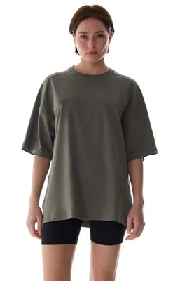 Penti Haki Oversize Bisiklet Yaka Pamuklu Tişört