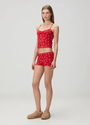 Skims Cami Set Kırmızı