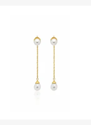 Linya Jewellery Zincirli İnci Küpe