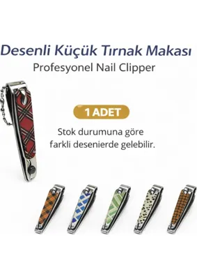 Najmaddin Be Profesyonel Küçük Tırnak Makası Desenli Nail Clipper 1 Adet Najmaddin