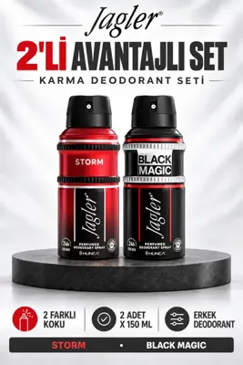 Jagler 2'li Deodorant Seti - Storm & Black Magic