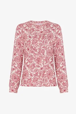 Penti Pembe Countryside Baskılı Çiçekli Uzun Kollu Tişört Pijama Üstü