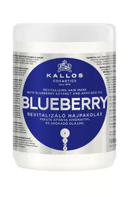 Kallos Cosmetics Blueberry Hair Mask Yabanmersini Özü Ve Avakadodu Yağı Içeren Canlandırıcı Saç Bakım Maskesi 1000ml