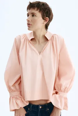 H&M Pamuklu Poplin Bluz
