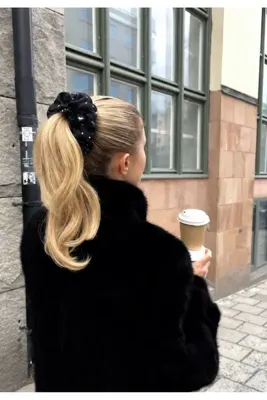 Lavian Accessories Puantiyeli Siyah Saç Tokası
