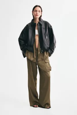 H&M Saten Kargo Pantolon
