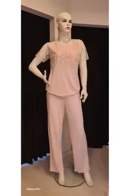 NENA COLLECTION DANTEL DETAYLI LOĞUSA PİJAMA TAKIMI