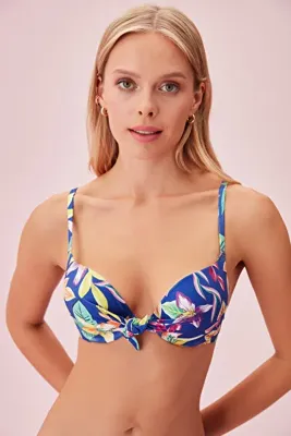 SUWEN Önden Bağcıklı Full Dolgulu Bikini Üst