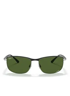 Ray-Ban RB3671CH Dikdörtgen Siyah Unisex Polarize Güneş Gözlüğü