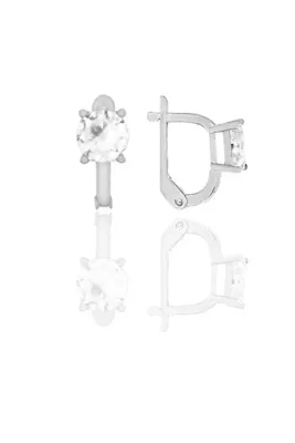 Söğütlü Silver Gümüş Zirkon Taşlı Yuvarlak J Küpe Sgtl11254rodaj
