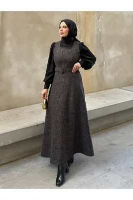 Moda Lippa Kuşaklı Kışlık Kahverengi Jile