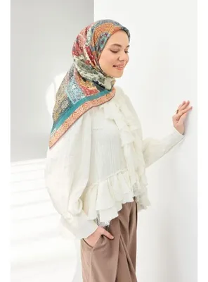 Silk Home Monare Eşarp Modern Mavi 90x90