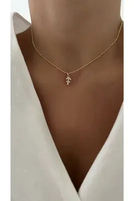 Vi store Altın Kaplama Yay Burcu Sembol Kolye