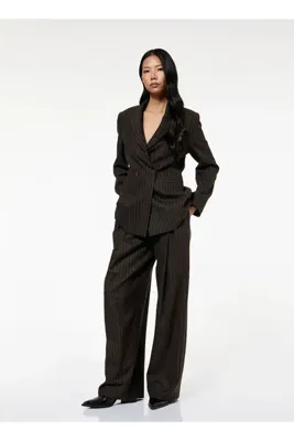 Koton Normal Bel Loose Fit Kahve Kadın Pantolon 6WAK40171PW