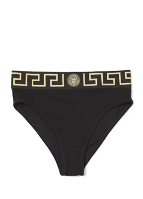 Versace Siyah Logo Bantlı Kadın Külot