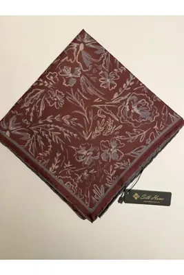 Silk Home Firuze Desen Twill İpek Eşarp