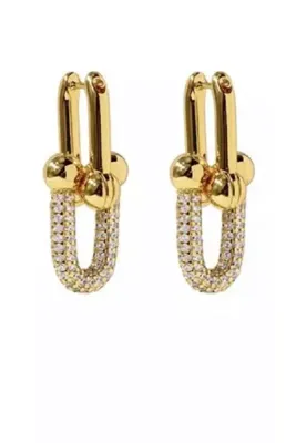 Vi store Beyaz Taşlı Tiffany Küpe