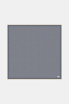 Vakko LACİVERT MONOGRAM LOGOLU TWILL İPEK EŞARP