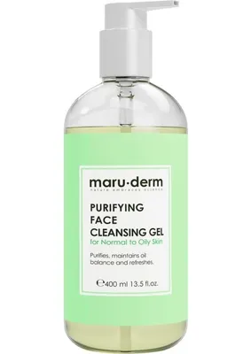 Maru.Derm Maruderm Karma ve Yağlı Ciltler Için Yüz Yıkama Jeli – Salisilik Asit ile Arındırıcı Günlük Temizleyici, Bitki Proteinleriyle, 400 ml