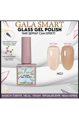 gala smart Glass Gel Polish 10 ML NO:01 [Yarı Şeffaf Cam Efekti]
