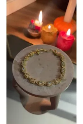 Genel Markalar VİP Antialerjik pastel renkli plat taşlı bileklik
