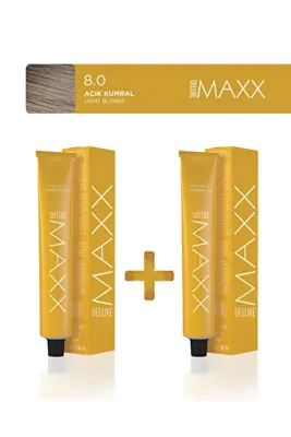 MAXX DELUXE 2'li Tüp Saç Boyası 60 Ml 8.3 Bal Köpüğü
