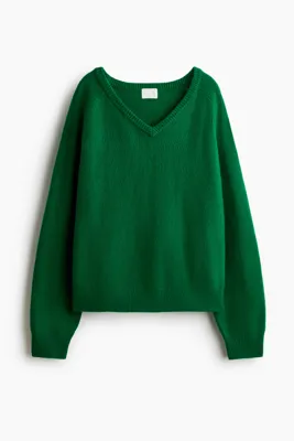 H&M V Yakalı Oversize Kazak