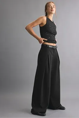 Stradivarius Maxi pensli kemerli pantolon