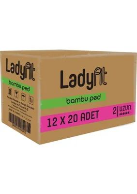 Lady Fit Ladyfit Bambu Uzun 240'LI Vegan Ped (12 x 20 Adet)