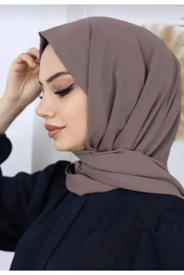 FRESCO SCARFS Tesettür Hijab Medine Ipeği Şal*koyu Vizon