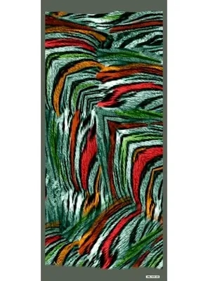 19v69 ITALIA Kaplan Desen Pavia Seri Şal Askısı ile Birlikte 90X200 cm KOYU ZÜMRÜT