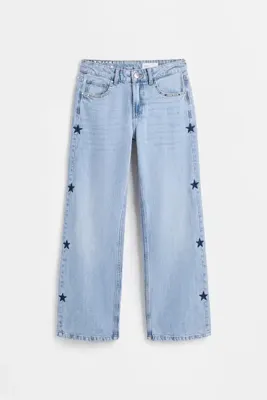 LEFTIES KADIN Yıldız işlemeli baggy jean