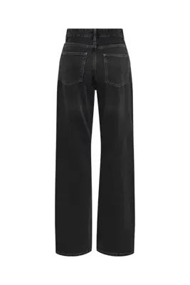 ONLY Maddie Wide Leg Yüksek Bel Kot Pantolon Siyah