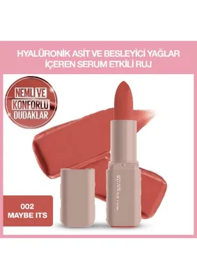 Maybelline New York Maybelline Serum Etkili Hyalüronik Asit ve Besleyici Yağ İçeren Ruj 002 Maybe It's