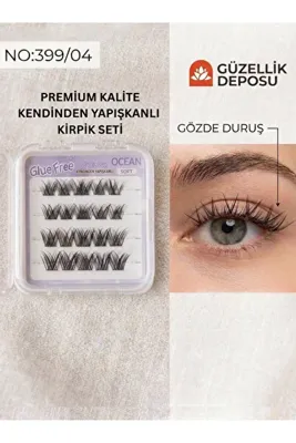 Güzellik Deposu Kendinden Yapışkanlı Takma Kirpik Seti Yapıştırıcısız Demet Kirpik Glue Free Soft Series
