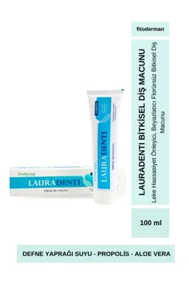 Fitoderman Lauradenti Leke Hassasiyet Önleyici, Beyazlatıcı Florürsüz Bitkisel Diş Macunu 100 ml