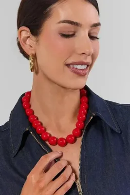 New Obsessions Büyük Boncuklu Kadın Kolye - 20mm Boncuklu