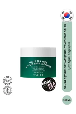T'else White Tea Tree (KOREANDBEAUTY) Ac Plus Pack Cleanser | Ve Siyah Nokta Karşıtı Temizleme Balmı 100ml