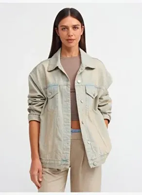 Dilvin 65345 %100 Pamuk Oversize Tint Yıkama Denim Mont
