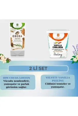 IDM VELVETY BODY CREAM CHOCOLATE & IDM VELVETY PEELİNG VANILLA