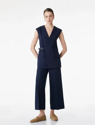 Koton Culotte Fit Kısa Geniş Paça Kumaş Pantolon