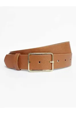 Kemerix Kadın Basic Gold Tokalı Taba Kemer Jean Kemeri,Ceket Kemeri,Pantolon Kemeri