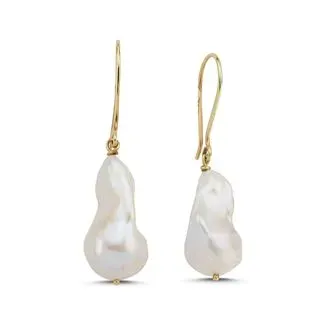 Safir Mücevher Deep Sea Altın Tasarım İnci Küpe