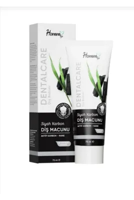 hommbitkisel Homm Lıfe Siyah Karbon Diş Macunu (Florür içermez)75 ml Diş Lekeleri Için