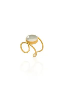 Design by Kadir Kadir Jewellery 22 Ayar Altın Kaplama Kadın Zirkon Taşlı Yüzük