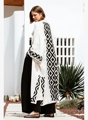 İkikız Krem Saga Kimono