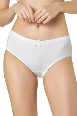 ÖZKAN underwear Özkan 0305 Kadın Ribana Esnek Pamuklu Yüksek Bel Bato Külot