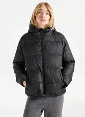 People By Fabrika Siyah Kadın Classic Fit Mont PBF5WL-MNT9521