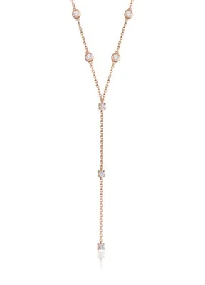 Sybell Rose Gold Pırlantalı Kadın Altın Kolye